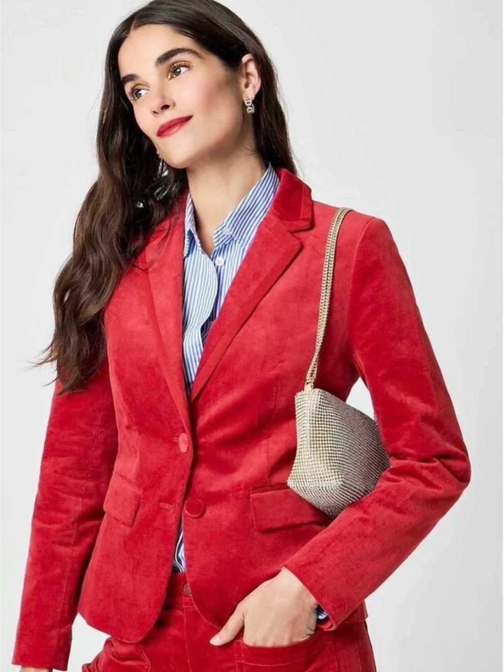 J.Crew Velvet Blazer Red Size 14 NWT marked $298